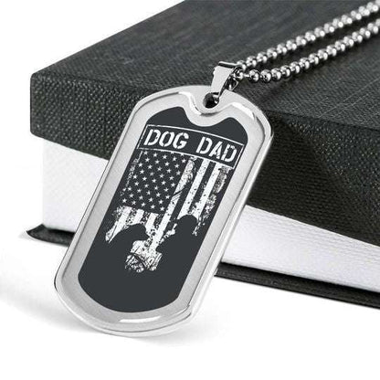 Dad Dog Tag Custom Picture Father’S Day, Dog Dad Necklace Gift For Dad Who Loves Dog Father's Day Rakva