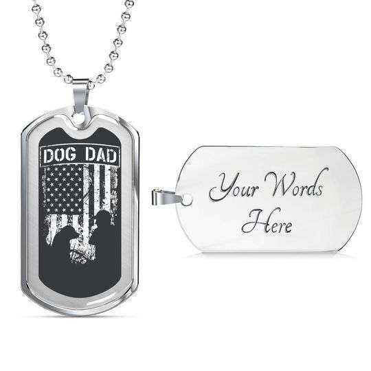 Dad Dog Tag Custom Picture Father’S Day, Dog Dad Necklace Gift For Dad Who Loves Dog Father's Day Rakva