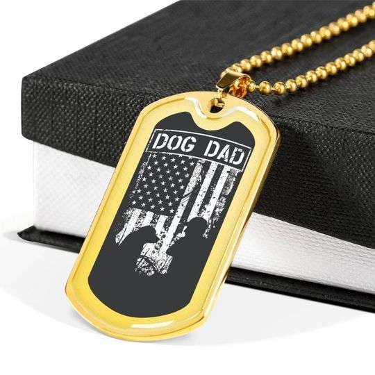 Dad Dog Tag Custom Picture Father’S Day, Dog Dad Necklace Gift For Dad Who Loves Dog Father's Day Rakva