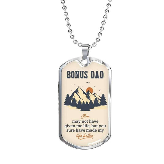 Dad Dog Tag Custom Picture, Father’S Day Dog Tag For Bonus Dad Can’T Imagine A Life Without You Dog Tag Necklace Father's Day Rakva