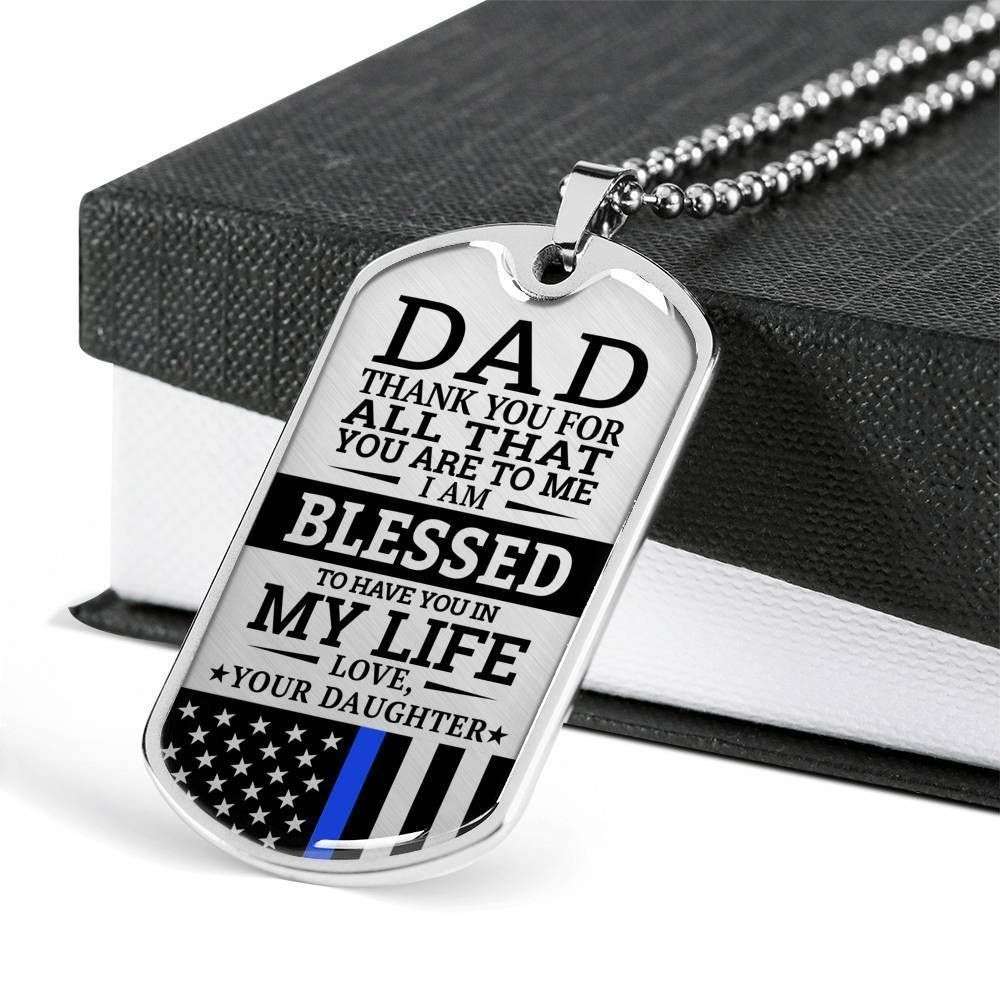 Dad Dog Tag Custom Picture, Father’S Day Dog Tag For Dad Dog Tag Necklace Thank You For All Father's Day Rakva