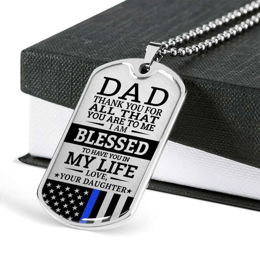 Dad Dog Tag Custom Picture, Father’S Day Dog Tag For Dad Dog Tag Necklace Thank You For All Father's Day Rakva