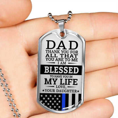 Dad Dog Tag Custom Picture, Father’S Day Dog Tag For Dad Dog Tag Necklace Thank You For All Father's Day Rakva