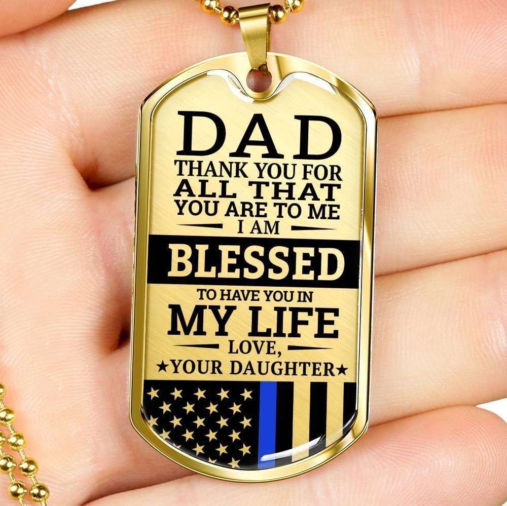 Dad Dog Tag Custom Picture, Father’S Day Dog Tag For Dad Dog Tag Necklace Thank You For All Father's Day Rakva