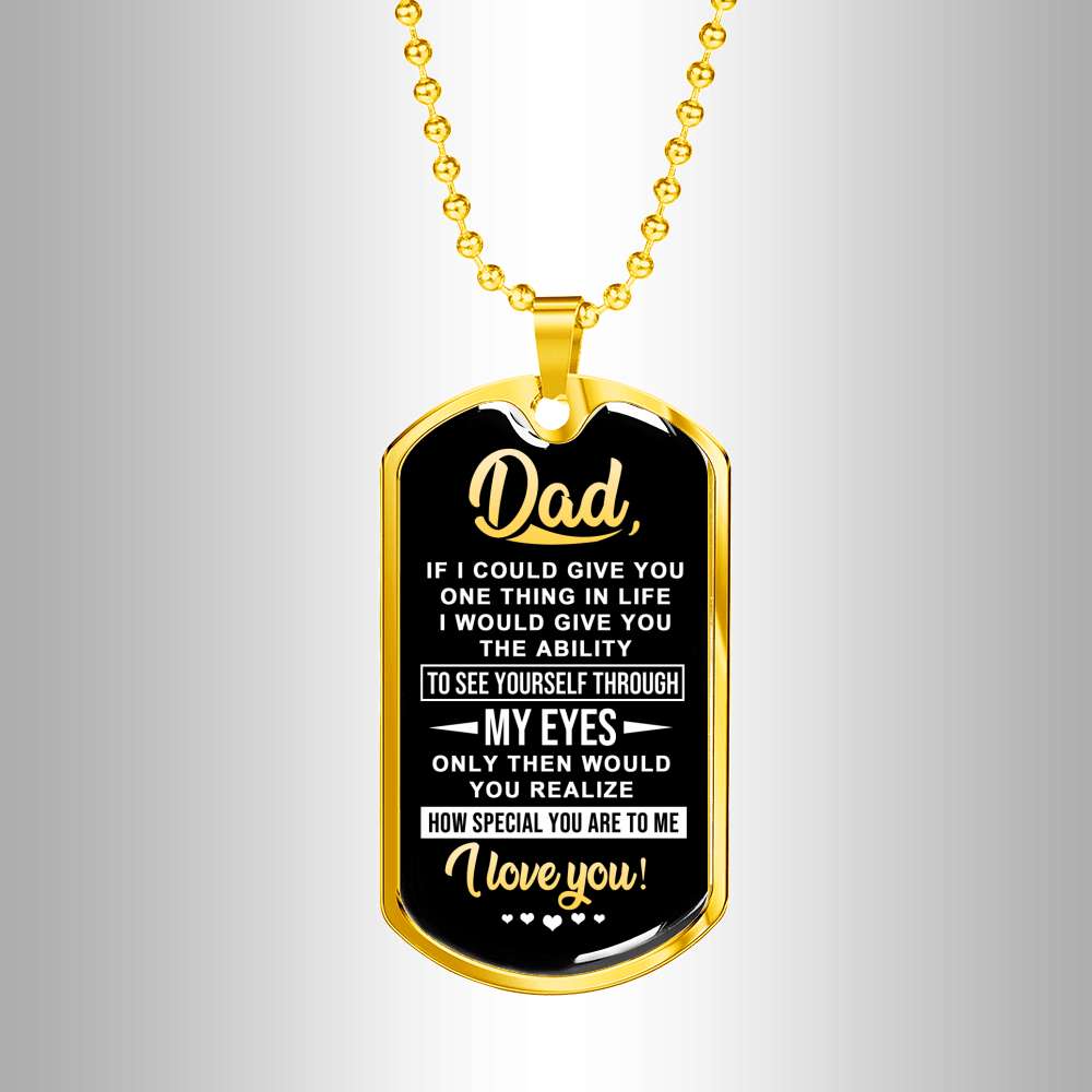 Dad Dog Tag Custom Picture, Father’S Day Dog Tag For Dad Dog Tag Necklace You Are So Special To Me Father's Day Rakva