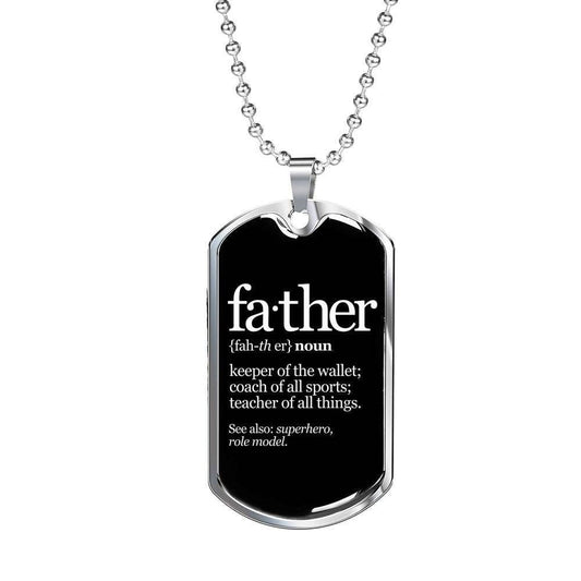 Dad Dog Tag Custom Picture, Father’S Day Dog Tag For Dad From Son Best Wish For Dad Dog Tag Necklace Father's Day Rakva