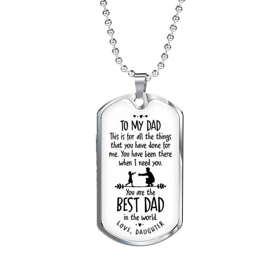 Dad Dog Tag Custom Picture, Father’S Day Dog Tag For Dad This Is For All The Things Dog Tag Necklace Father's Day Rakva