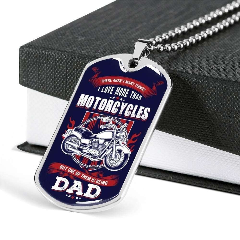 Dad Dog Tag Custom Picture, Father’S Day Dog Tag For Motorcycles Dad I Love You To Dad Dog Tag Necklace Father's Day Rakva
