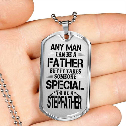 Dad Dog Tag Custom Picture, Father’S Day Dog Tag For Stepfather Dog Tag Necklace Special To Be A Stepfather Father's Day Rakva