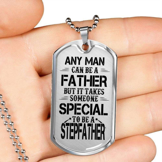 Dad Dog Tag Custom Picture, Father’S Day Dog Tag For Stepfather Dog Tag Necklace Special To Be A Stepfather Father's Day Rakva