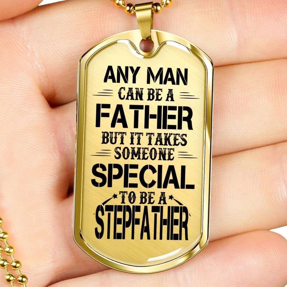 Dad Dog Tag Custom Picture, Father’S Day Dog Tag For Stepfather Dog Tag Necklace Special To Be A Stepfather Father's Day Rakva