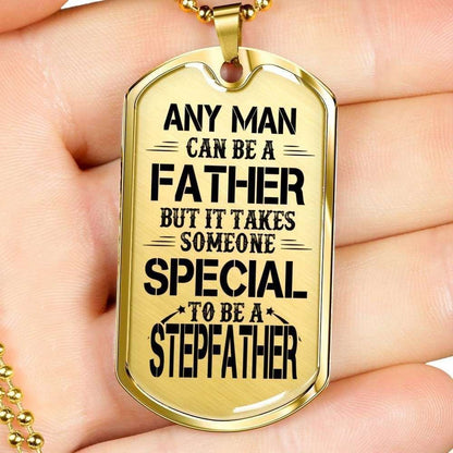 Dad Dog Tag Custom Picture, Father’S Day Dog Tag For Stepfather Dog Tag Necklace Special To Be A Stepfather Father's Day Rakva