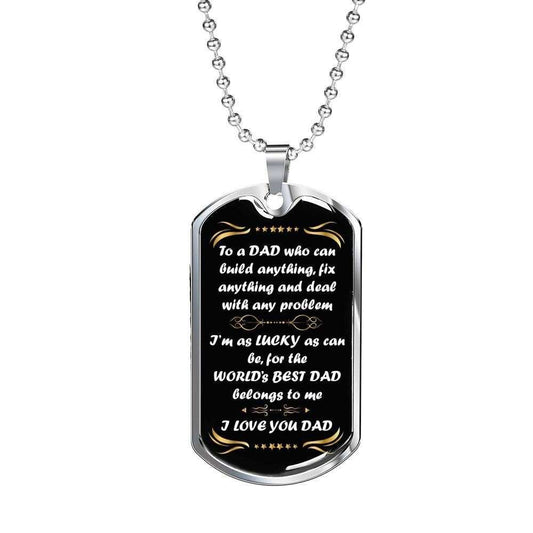 Dad Dog Tag Custom Picture, Father’S Day Dog Tag For The World’S Best Dad Belongs To Me Dog Tag Necklace For Dad Father's Day Rakva
