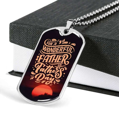 Dad Dog Tag Custom Picture, Father’S Day Dog Tag For Wonderful Father Dog Tag Necklace Father's Day Rakva