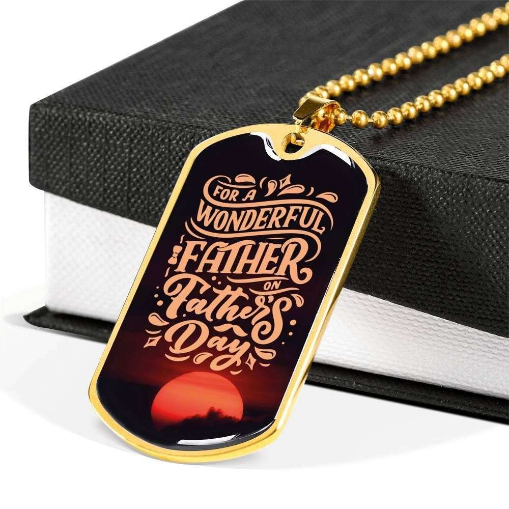 Dad Dog Tag Custom Picture, Father’S Day Dog Tag For Wonderful Father Dog Tag Necklace Father's Day Rakva