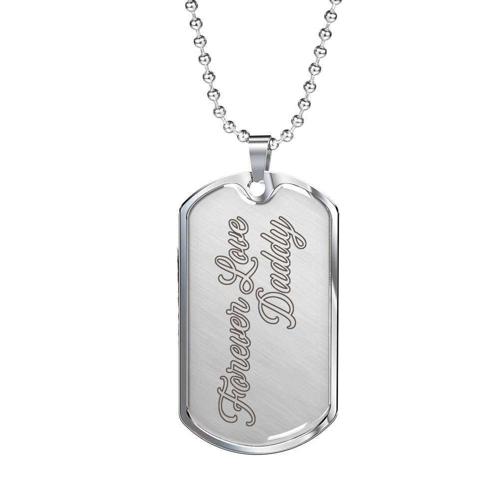 Dad Dog Tag Custom Picture, Father’S Day Dog Tag Forever Love Dog Tag Necklace Gift For Daddy Father's Day Rakva