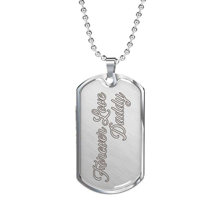Dad Dog Tag Custom Picture, Father’S Day Dog Tag Forever Love Dog Tag Necklace Gift For Daddy Father's Day Rakva