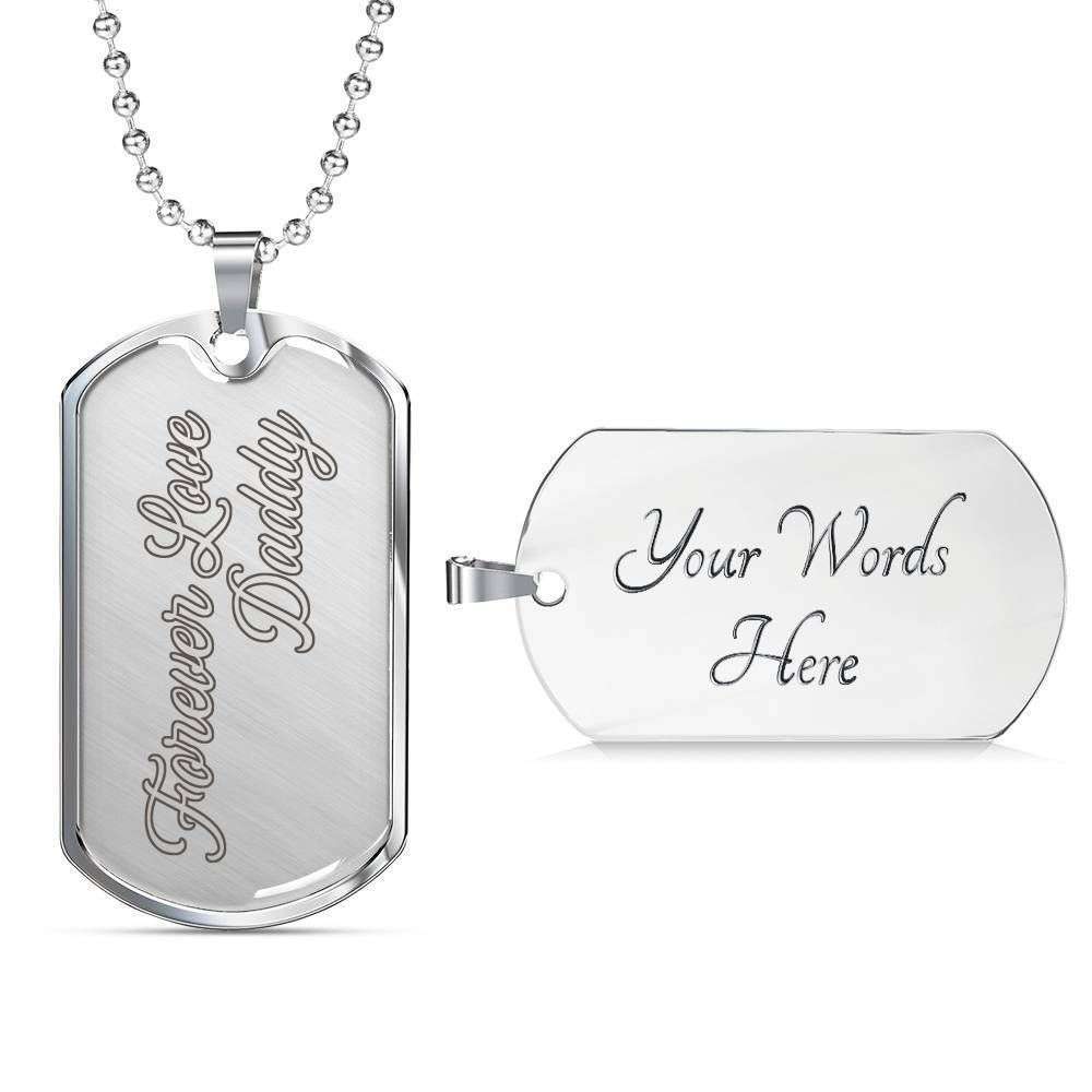 Dad Dog Tag Custom Picture, Father’S Day Dog Tag Forever Love Dog Tag Necklace Gift For Daddy Father's Day Rakva