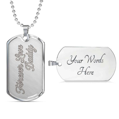Dad Dog Tag Custom Picture, Father’S Day Dog Tag Forever Love Dog Tag Necklace Gift For Daddy Father's Day Rakva
