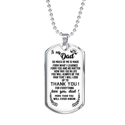 Dad Dog Tag Custom Picture, Father’S Day Dog Tag Give You A Special Thanks Dog Tag Necklace For Daddy Father's Day Rakva