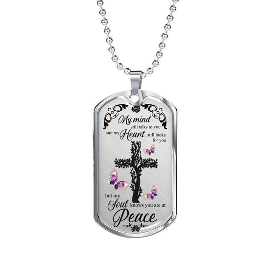 Dad Dog Tag Custom Picture, Father’S Day Dog Tag Giving Dad Gem Butterflies Tree Of Life Faith Cross Dog Tag Necklace Father's Day Rakva