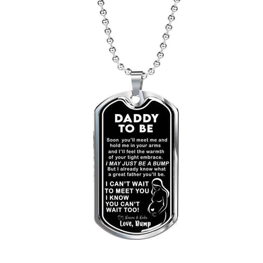 Dad Dog Tag Custom Picture, Father’S Day Dog Tag Giving Daddy To Be Dog Tag Necklace Soon You’Ll Meet Me Father's Day Rakva