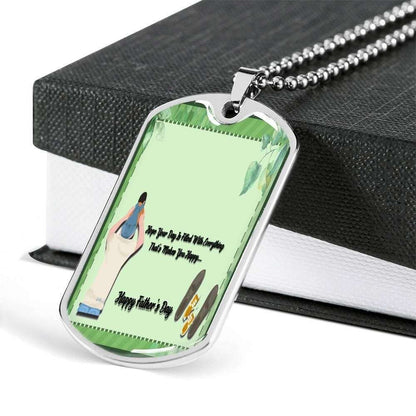 Dad Dog Tag Custom Picture, Father’S Day Dog Tag Hope Your Day Makes You Happy Dog Tag Necklace For Dad Father's Day Rakva
