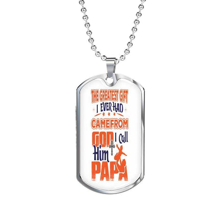 Dad Dog Tag Custom Picture, Father’S Day Dog Tag I Call Him Papa Dog Tag Necklace For Dad Father's Day Rakva