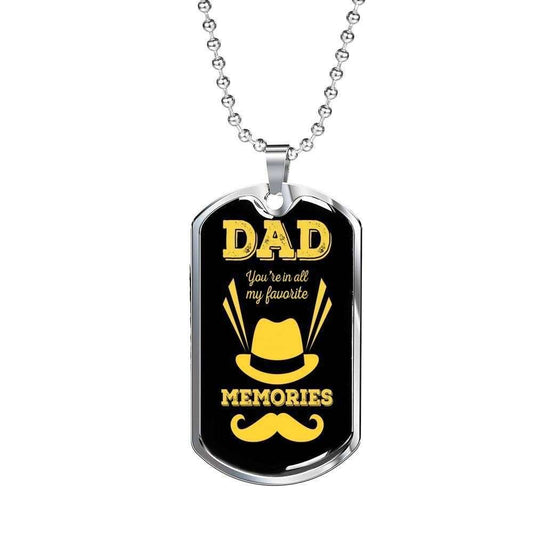 Dad Dog Tag Custom Picture, Father’S Day Dog Tag Necklace For Building Up Good Memories Father's Day Rakva