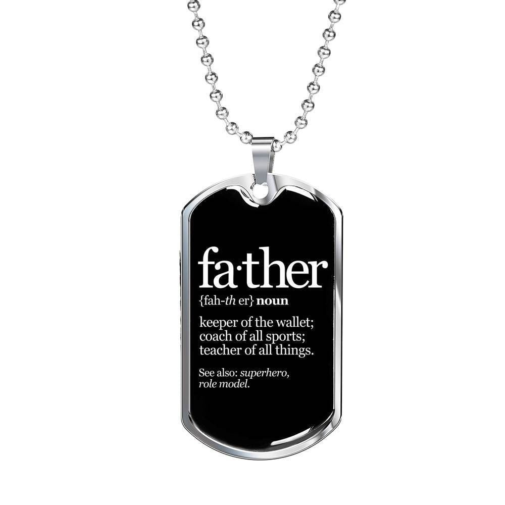 Dad Dog Tag Custom Picture Father’S Day, Dog Tag Necklace For Father Father's Day Rakva