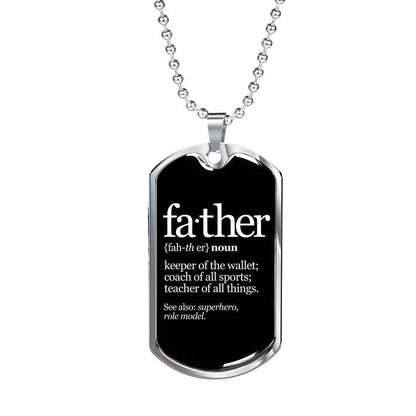 Dad Dog Tag Custom Picture Father’S Day, Dog Tag Necklace For Father Father's Day Rakva