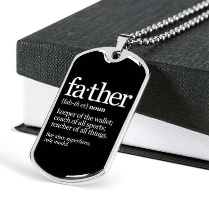 Dad Dog Tag Custom Picture Father’S Day, Dog Tag Necklace For Father Father's Day Rakva