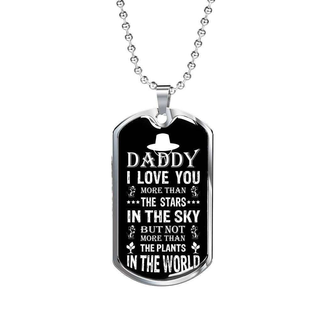 Dad Dog Tag Custom Picture Father’S Day, Dog Tag Necklace Gift For Daddy Love You More Than The Stars In The Sky Father's Day Rakva