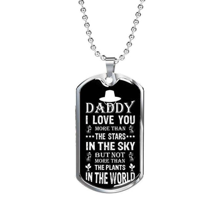 Dad Dog Tag Custom Picture Father’S Day, Dog Tag Necklace Gift For Daddy Love You More Than The Stars In The Sky Father's Day Rakva