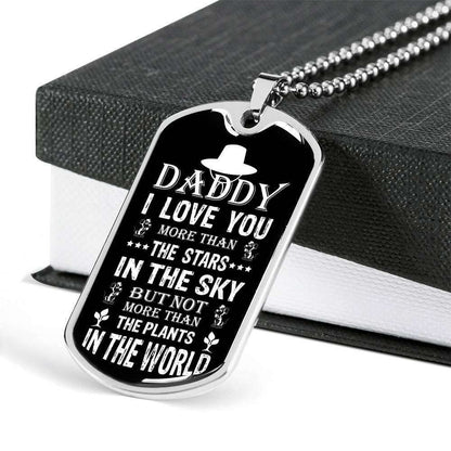 Dad Dog Tag Custom Picture Father’S Day, Dog Tag Necklace Gift For Daddy Love You More Than The Stars In The Sky Father's Day Rakva