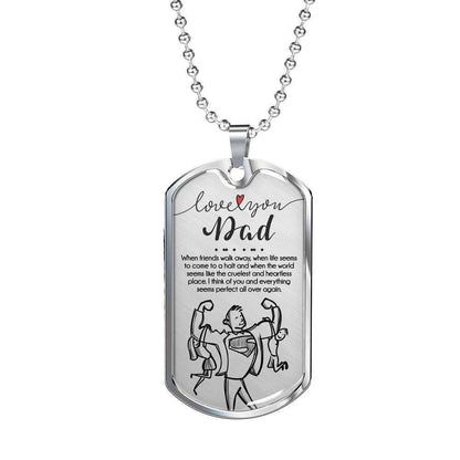 Dad Dog Tag Custom Picture Father’S Day, Dog Tag Necklace Love You Dad Birthday Gift For Father Father's Day Rakva