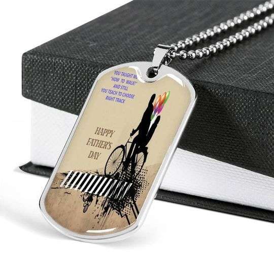Dad Dog Tag Custom Picture Father’S Day, Father Are Always Softest Dog Tag Necklace Gift For Dad Father's Day Rakva