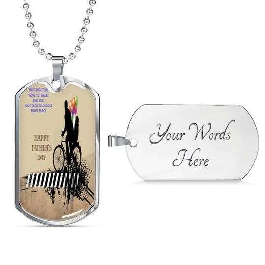 Dad Dog Tag Custom Picture Father’S Day, Father Are Always Softest Dog Tag Necklace Gift For Dad Father's Day Rakva