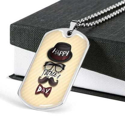 Dad Dog Tag Custom Picture Father’S Day, Funny Gift For Dad Happy Father’S Day Dog Tag Necklace Father's Day Rakva
