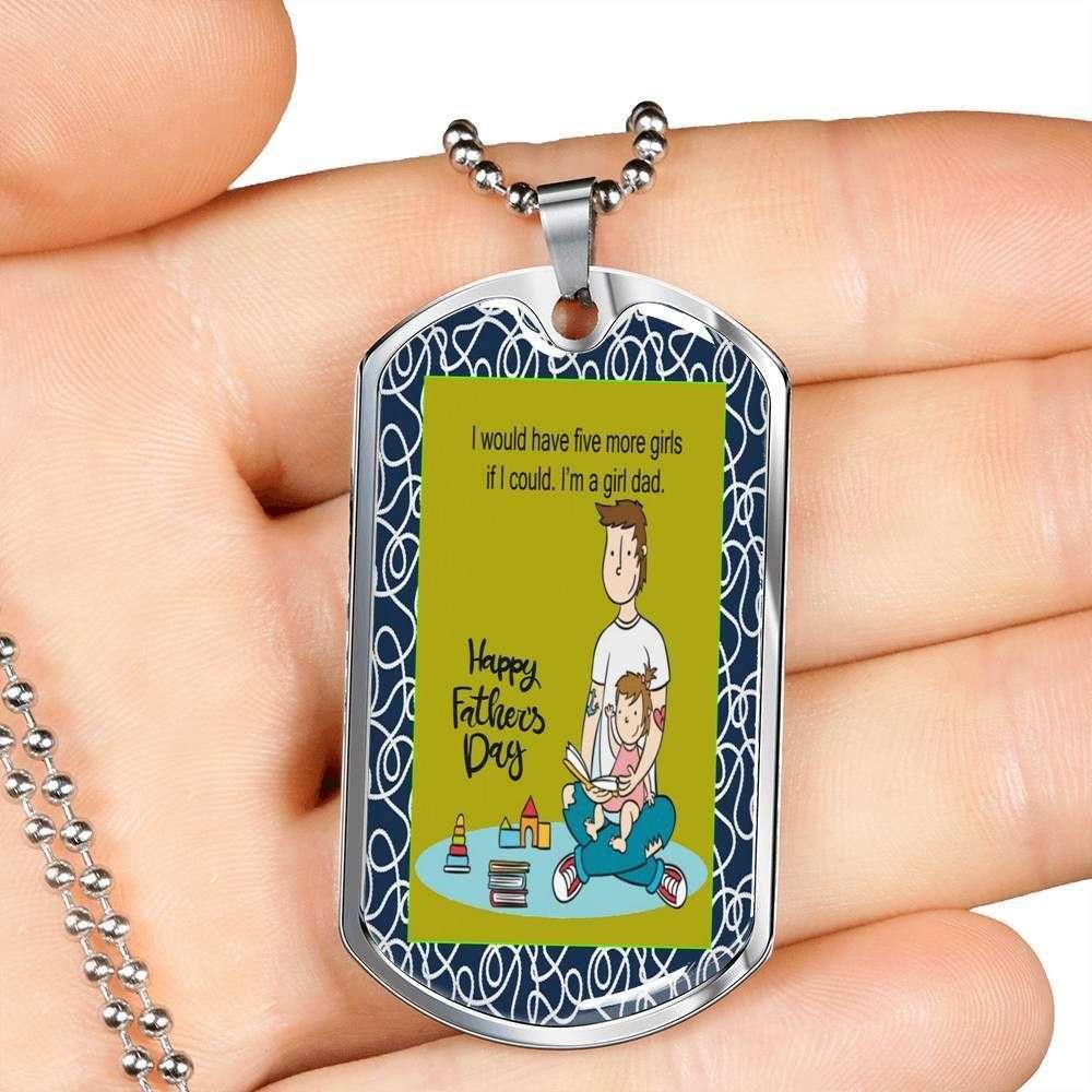 Dad Dog Tag, Custom Picture Father’S Day Gift A Father Is Best Teacher Dog Tag Military Chain Necklace Gift For Dad Dog Tag Father's Day Rakva