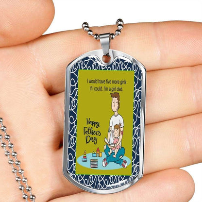 Dad Dog Tag, Custom Picture Father’S Day Gift A Father Is Best Teacher Dog Tag Military Chain Necklace Gift For Dad Dog Tag Father's Day Rakva