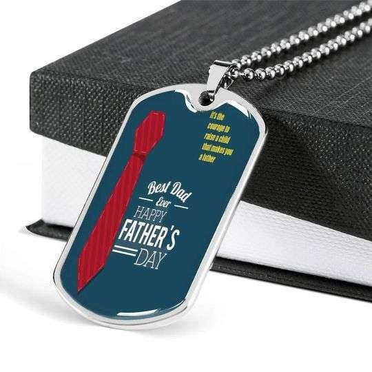 Dad Dog Tag Custom Picture Father’S Day, Gift Best Dad Ever Dog Tag Necklace Gift For Dad Father's Day Rakva