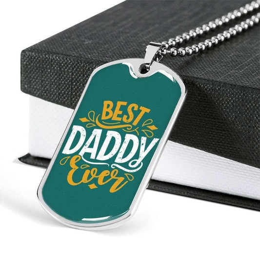 Dad Dog Tag, Custom Picture Father’S Day Gift Best Daddy Ever Dog Tag Military Chain Necklace Gift For Daddy Dog Tag Father's Day Rakva