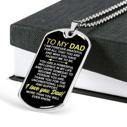 Dad Dog Tag, Custom Picture Father’S Day Gift Birthday Gift For Dad Dog Tag Military Chain Necklace I Love You More Than You Will Ever Know Father's Day Rakva