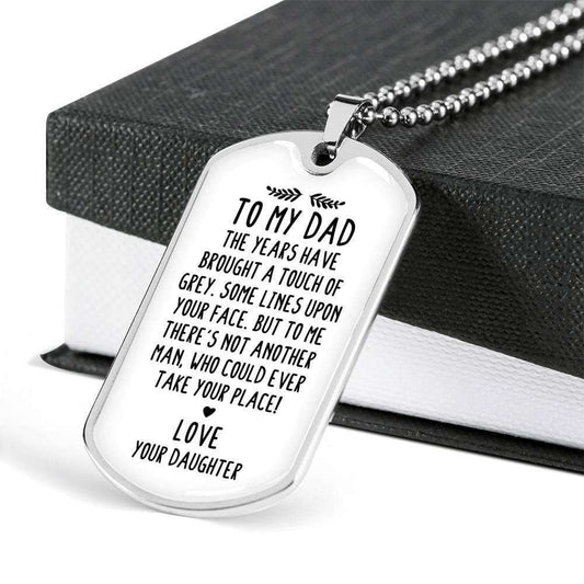 Dad Dog Tag, Custom Picture Father’S Day Gift Daughter Giving Dad Love You Dog Tag Military Chain Necklace Dog Tag Father's Day Rakva
