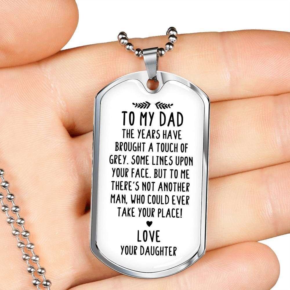 Dad Dog Tag, Custom Picture Father’S Day Gift Daughter Giving Dad Love You Dog Tag Military Chain Necklace Dog Tag Father's Day Rakva