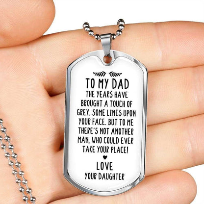 Dad Dog Tag, Custom Picture Father’S Day Gift Daughter Giving Dad Love You Dog Tag Military Chain Necklace Dog Tag Father's Day Rakva
