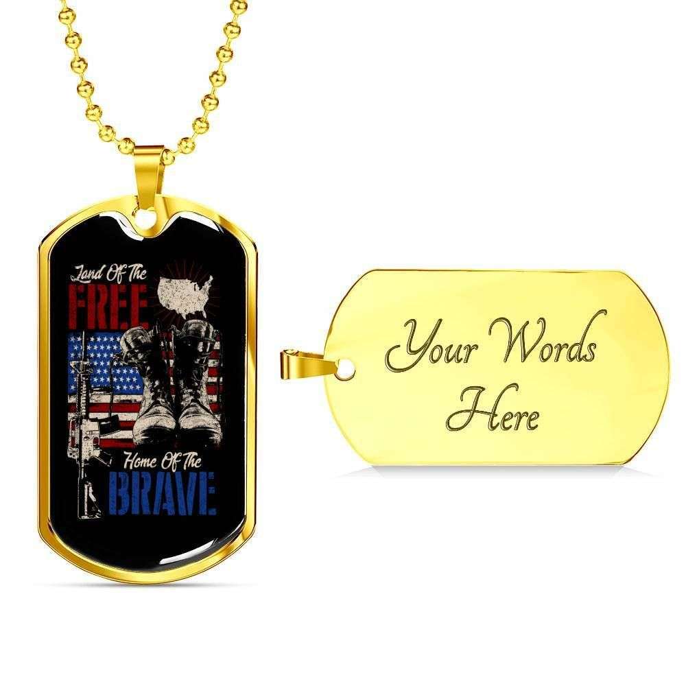 Dad Dog Tag, Custom Picture Father’S Day Gift Dog Tag Military Chain Necklace For Veteran Dad Gun Dog Tag Father's Day Rakva