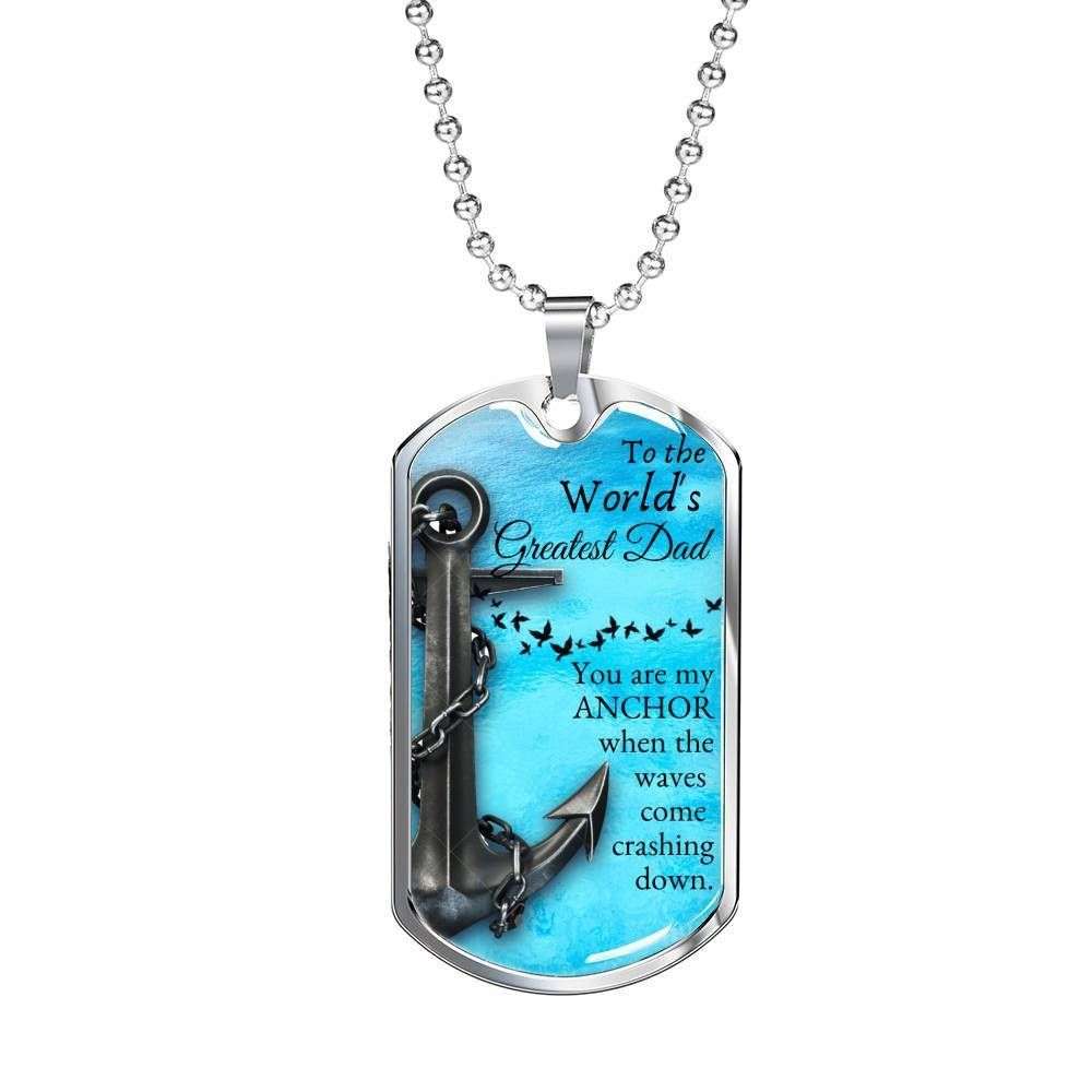 Dad Dog Tag, Custom Picture Father’S Day Gift Dog Tag Military Chain Necklace Giving Greatest Dad Father's Day Rakva