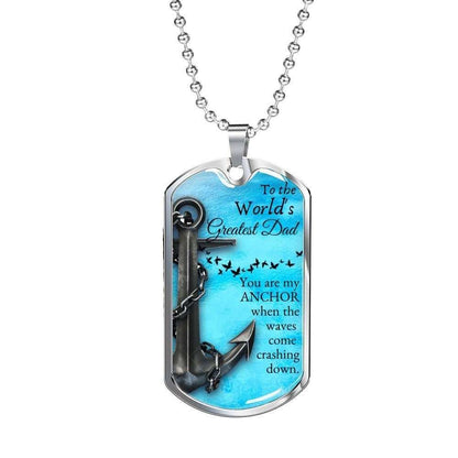 Dad Dog Tag, Custom Picture Father’S Day Gift Dog Tag Military Chain Necklace Giving Greatest Dad Father's Day Rakva